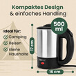Βραστήρας Ταξιδίου από Ανοξείδωτο Ατσάλι 0.5L 1000 W- Μαύρο/Ασημί WKR3624 Clatronic