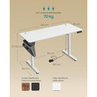 SONGMICS Ηλεκτρικό Ρυθμιζόμενο Γραφείο με Αποθηκευτικό Χώρο και Αθόρυβο Μοτέρ - Ιδανικές Διαστάσεις για Κάθε Χώρο LSD134W01V1