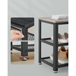 VASAGLE Παπουτσοθήκη Γκριζο-Μαύρη με Μεταλλικό Πλαίσιο και Ράφια 100x30x45εκ LBS078K01