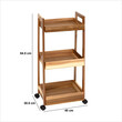 5FIVE Simply smart Τρόλεϊ Κουζίνας 3 Επίπεδων 40 x 30.5 x 84.5 cm από Ξύλο Ακακίας 190144