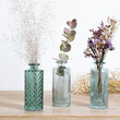 Atmosphera Σετ 3 Μοντέρνα Γυάλινα Βάζα Διακόσμησης (Βεραμάν, Γαλάζιο, Διάφανο) 189192A
