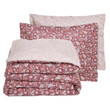 DAS HOME Σετ Υπέρδιπλή Παπλωματοθήκη Casual Bordeaux & Nude 406009205433