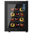 Cecotec Συντηρητής Κρασιών Bolero GrandSommelier 1255 CoolCrystal, Χωρητικότητα 12 Φιάλες, Αθόρυβη 35dB, Θερμοκρασία 8-18ºC, Υγρασία 50%-80%, Μεταλλικά Ράφια, Έλεγχος Αφής, Κλάση E, LED Φωτισμός, Μαύρη CEC-109605