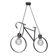 Bike Light - Κρεμαστό Δίφωτο Φωτιστικό E27 Industrial Μέταλλο Μαύρο Μοντέρνο Design - Μ67 x Π3.5 x Υ41cm