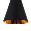 Astra Cone - Κρεμαστό Μονόφωτο E27 Μοντέρνο Μέταλλο Μαύρο Καμπάνα - Μ19 x Π19 x Υ38cm