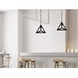 TriForm - Κρεμαστό Μονόφωτο E27 Μοντέρνο Μέταλλο Μαύρο Τρίγωνο - Μ25 x Π25 x Y21cm