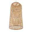 Bamboo Tower - Κρεμαστό Μονόφωτο E27 Boho Μπαμπού Φυσικό Πλέγμα - Μ25 x Π25 x Υ50cm