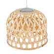 Bamboo Light - Κρεμαστό Μονόφωτο E27 Boho Μπαμπού Φυσικό Πλέγμα - Μ35 x Π35 x Υ22cm