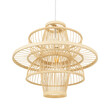 Zen Lotus - Κρεμαστό Πολύφωτο E27 Μοντέρνο Μπαμπού Φυσικό Πλέγμα - Μ45 x Π45 x Υ42.5cm