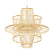 Zen Lotus - Κρεμαστό Πολύφωτο E27 Μοντέρνο Μπαμπού Φυσικό Πλέγμα - Μ45 x Π45 x Υ42.5cm