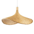 Summer Wave - Κρεμαστό Μονόφωτο E27 Boho Μπαμπού Φυσικό Πλέγμα - Μ53 x Π53 x Υ30cm