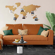 BAKAJI  Αυτοκόλλητος Πίνακας Ανακοινώσεων από Φελλό σε Σχήμα Παγκόσμιος Χάρτης με Πινέζες Puzzle World Map 102 x 50 cm 02012492
