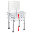BAKAJI  Κάθισμα ντους με ρυθμιζόμενο ύψος πλάτης καρέκλα σκαμπό μπανιέρας ηλικιωμένων  02837459