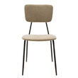 Καρέκλα Tania pakoworld ύφασμα μπεζ antique-μαύρο πόδι 4 τμχ