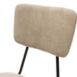 Καρέκλα Tania pakoworld ύφασμα μπεζ antique-μαύρο πόδι 4 τμχ