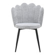 Καρέκλα Rosalia pakoworld γκρι ύφασμα-πόδι μαύρο μέταλλο 57x52x80εκ