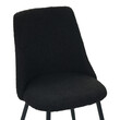 Καρέκλα Giselle pakoworld μπουκλέ ύφασμα σε μαύρη απόχρωση 51x52x82εκ