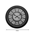 Ρολόι τοίχου Docto Inart σε μαύρη αντικέ απόχρωση Φ55.8x5.2εκ