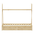 Παιδικό κρεβάτι Lalitto τ. Montessori με 2 συρτάρια pakoworld ξύλο πεύκου σε φυσική απόχρωση 90x190εκ