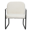 Πολυθρόνα Vindor pakoworld ύφασμα σε κρεμ απόχρωση με μαύρο μεταλλικό πόδι 65x68.5x79.5εκ