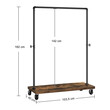 Μεταλλική Κρεμάστρα Ρούχων Δαπέδου 103.5 x 40 x 162 cm με Ρόδες Songmics HSR65BXV1