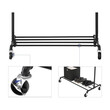 Μεταλλική Κρεμάστρα Ρούχων Δαπέδου 130 x 198 x 49 cm με Ρόδες Songmics HSR62BK