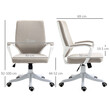 Vinsetto  Εργονομική Καρέκλα Γραφείου με Ρυθμιζόμενο Ύψος και Λειτουργία Κουνήματος, 62x69x92-100cm, Μπεζ  921-536BG