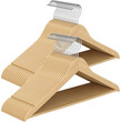 SONGMICS Σετ 30 τμχ Ξύλινες Κρεμάστρες από Μασίφ Ξύλο Σημύδας, Φυσικό Μπεζ CRW030K01