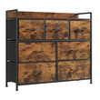 Μεταλλική Συρταριέρα με 7 Υφασμάτινα Συρτάρια 98 x 28.5 x 85 cm Songmics LTS137B01