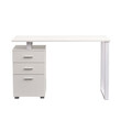 Μεταλλικό Γραφείο με 2 Συρτάρια και 1 Ντουλάπι 120 x 50 x 75 cm Χρώματος Λευκό Bakaji 02012268
