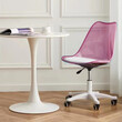 Shally Dogan  Καρέκλα Γραφείου με ρόδες και Διαφανή Πλάτη Ροζ Πολυθρόνα Γραφείου  02839566
