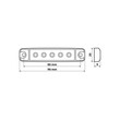 L9703.1 ΦΩΣ ΟΓΚΟΥ 12/24V 5xSMD LED ΚΟΚΚΙΝΟ 96x20mm ΜΕ ΕΓΚΡΙΣΗ ΤΥΠΟΥ R7/R10  LAMPA - 1 TEM.