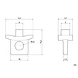 L9711.6 ΓΑΝΤΖΑΚΙΑ ΚΟΥΡΤΙΝΑΣ ΦΟΡΤΗΓΟΥ F-1 4mm U-TYPE  LAMPA - 10 ΤΕΜ.