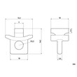 L9711.7 ΓΑΝΤΖΑΚΙΑ ΚΟΥΡΤΙΝΑΣ ΦΟΡΤΗΓΟΥ F-2 6mm U-TYPE  LAMPA - 10 ΤΕΜ.