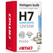 01157/AM ΛΑΜΠΑ ΑΛΟΓΟΝΟΥ H7 PX26d 12V/55W/4200K SUPER WHITE ΑMiO - 1 TEM.