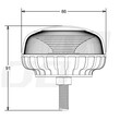 02923/AM ΦΑΡΟΣ LED MINI 12/24V 18SMD ΒΙΔΩΤΟΣ ΠΟΡΤΟΚΑΛΙ 91x86mm ΑMiO - 1 TEM.