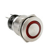L4557.4 ΔΙΑΚΟΠΤΗΣ ΜΠΟΥΤΟΝ (BUTTON) 12/24V 5Amax 5PIN IP65 ON/OFF ME LED ΚΟΚΚΙΝΟ ΑΝΟΞΕΙΔΩΤΟ ΑΤΣΑΛΙ​ LAMPA - 1 TEM.