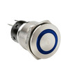 L4557.6 ΔΙΑΚΟΠΤΗΣ ΜΠΟΥΤΟΝ (BUTTON) 12/24V 5Amax 5PIN IP65 ON/OFF ME LED ΜΠΛΕ ΑΝΟΞΕΙΔΩΤΟ ΑΤΣΑΛΙ LAMPA - 1 TEM.
