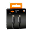 L9179.1/T ΚΑΛΩΔΙΟ ΦΟΡΤΙΣΗΣ USB TYPE C > TYPE C 3000mA/60W (PD POWER DELIVERY) ΣΙΛΙΚΟΝΗΣ ΜΑΥΡΟ 150cm OPTILINE​​ LAMPA - 1 TEM.