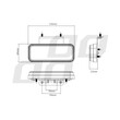 02376/AM ΦΩΣ ΟΓΚΟΥ ΦΟΡΤΗΓΟΥ LED ΠΟΡΤΟΚΑΛΙ 10-30V 124x49x22mm ΑΔΙΑΒΡΟΧΟ OM-02-O AMIO 1ΤΕΜ.