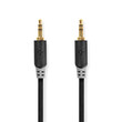 Nedis Καλώδιο 3.5mm male - 3.5mm male Μαύρο 0.5m (CABW22000AT05) (NEDCABW22000AT05)