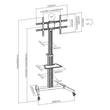 SBOX FLOOR MOUNT 37-86' 50KG 600X400