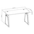 WHITE SHARK GAMING DESK WITH USB LIGHT EFFECTS MEDUSA