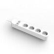 GEMBIRD SMART POWER STRIP WITH USB CHARGER 4 SOCKETS WHITE