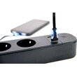 GEMBIRD SMART POWER STRIP WITH USB CHARGER 4 SOCKETS BLACK