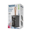 GEMBIRD TRANSPARENT QC3.0 QUICK CHARGING POWER BANK 18000MAH BLACK