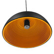 GloboStar® CHIME 01004 Μοντέρνο Κρεμαστό Φωτιστικό Οροφής Μονόφωτο Μαύρο Μεταλλικό Καμπάνα Φ30 x Y15cm