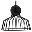 GloboStar® TRIUMPH 01117 Vintage Industrial Φωτιστικό Τοίχου Απλίκα Μονόφωτο Μαύρο Μεταλλικό Πλέγμα Καμπάνα Φ30 x Μ35 x Π30 x Υ32cm