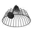 GloboStar® TRIUMPH 01117 Vintage Industrial Φωτιστικό Τοίχου Απλίκα Μονόφωτο Μαύρο Μεταλλικό Πλέγμα Καμπάνα Φ30 x Μ35 x Π30 x Υ32cm
