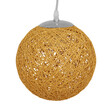 GloboStar® OCEANA 01200 Vintage Κρεμαστό Φωτιστικό Οροφής Μονόφωτο 1 x E27 Μπεζ Ξύλινο Ψάθινο Rattan Φ20 x Υ20cm